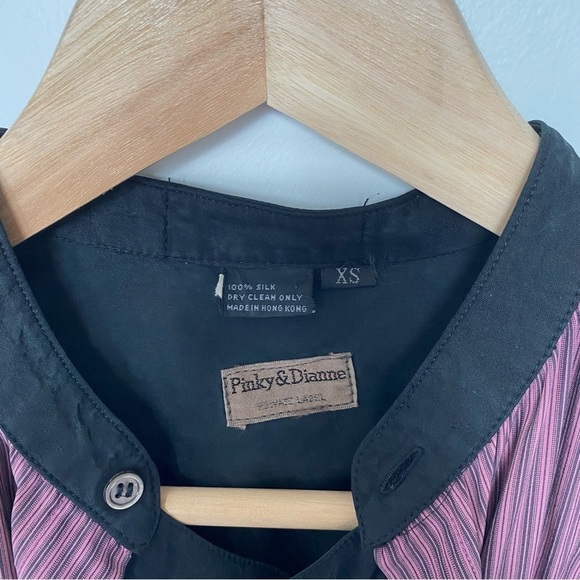 Vintage Pinky & Dianne 100% Silk Long Sleeve Tunic Top XS - Picture 7 of 9